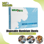 Disposable Aluminium Precut Sheets 100 Foil Paper