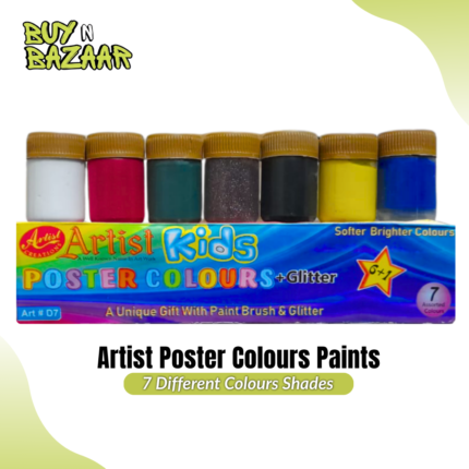 Artist Poster Paint Colors Pack of 7 – Bright Water-Paint