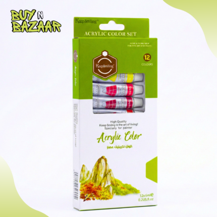 Acrylic Color Paints Pack of 12 – Rich Pigment 12ml