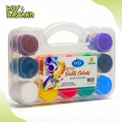 Apex Poster Colors Pack of 12 – Bright Non-Toxic
