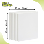 Square Canvas Boards Pack of 5 – Primed Cotton Canvas