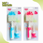 Silicone Feeder & Nipple Cleaning Feeder Brush – 3 in 1