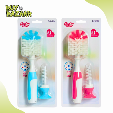 Silicone Feeder & Nipple Cleaning Feeder Brush – 3 in 1