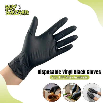 black vinyl gloves
